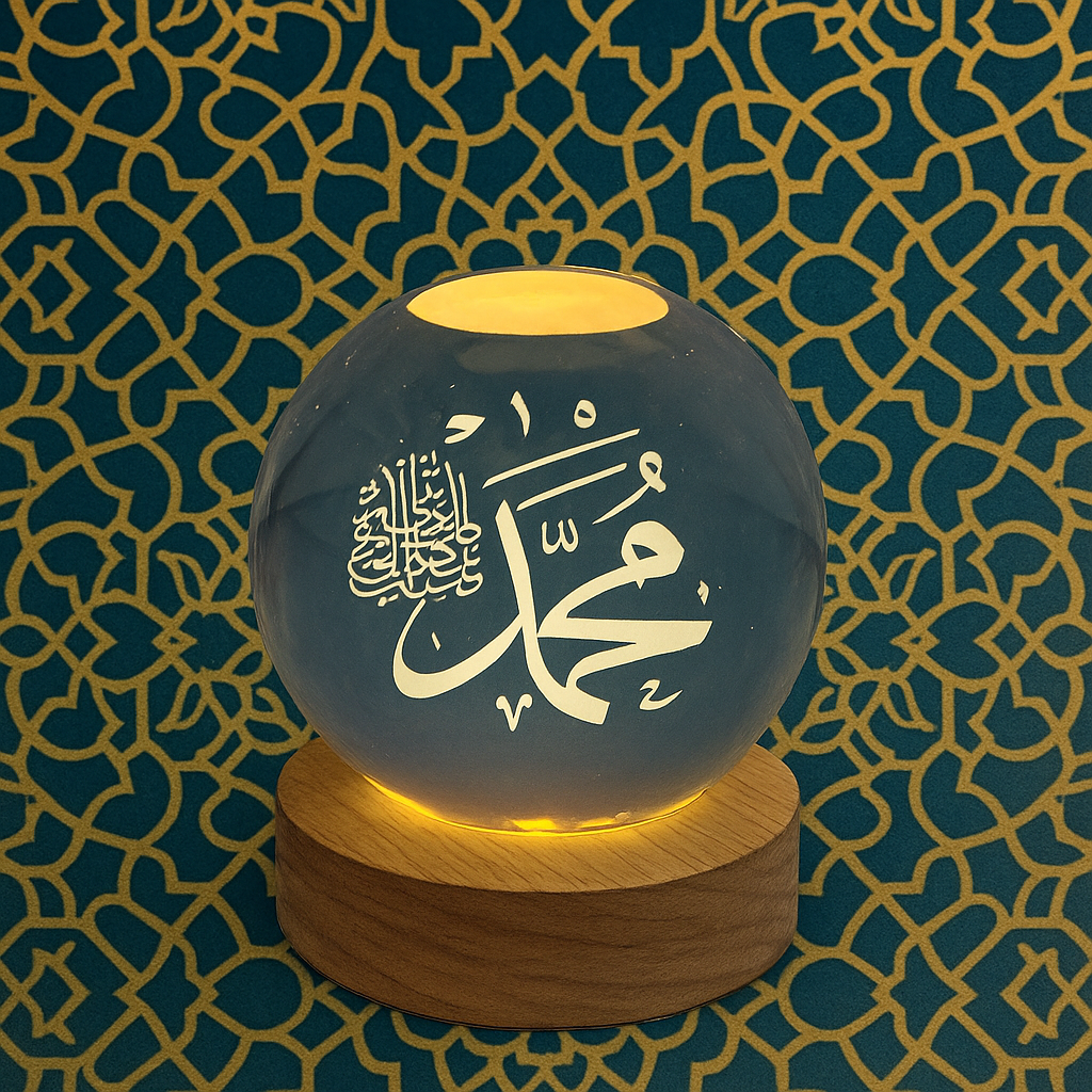 Mohammad S.W. 3D Crystal Ball Night Lamp ✨🌙 Illuminate Your Space with Spiritual Elegance