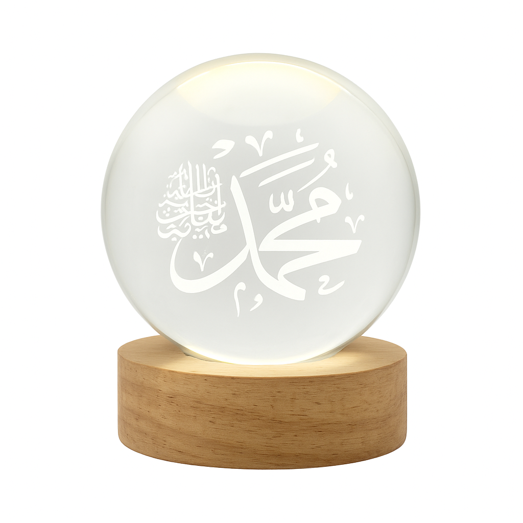Mohammad S.W. 3D Crystal Ball Night Lamp ✨🌙 Illuminate Your Space with Spiritual Elegance