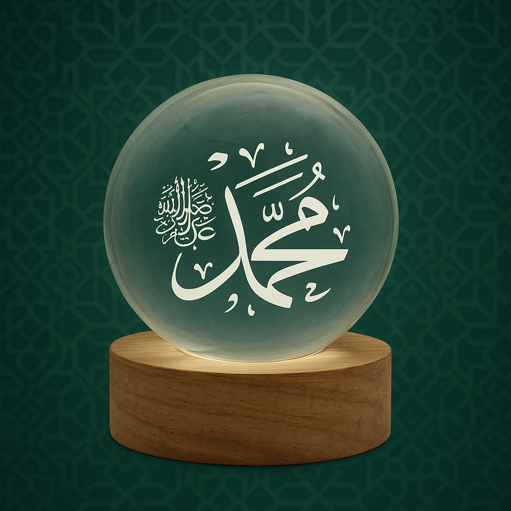 Mohammad S.W. 3D Crystal Ball Night Lamp ✨🌙 Illuminate Your Space with Spiritual Elegance